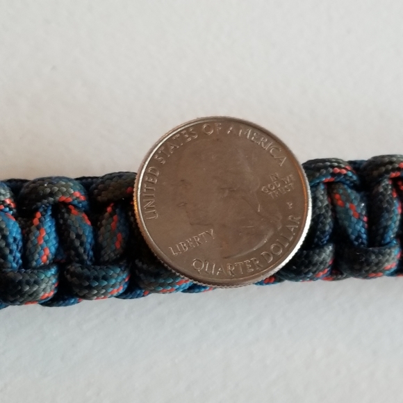 Paracord bracelet blue orange para cord - Picture 8 of 10